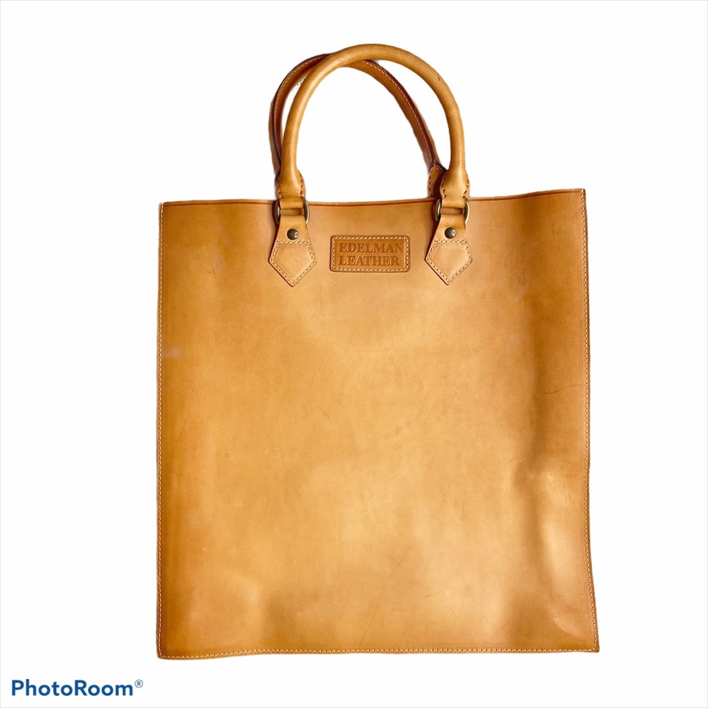 EDELMAN LEATHER Saddle Brown Leather Tote Bag NWOT